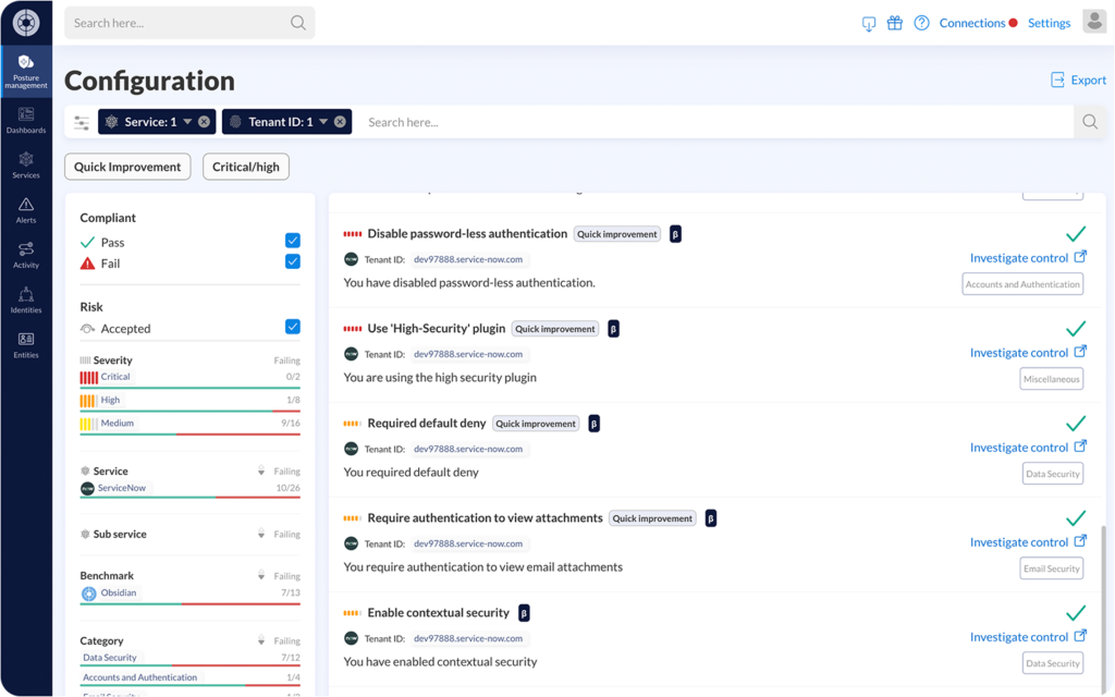 ServiceNow Security interface in Obsidian