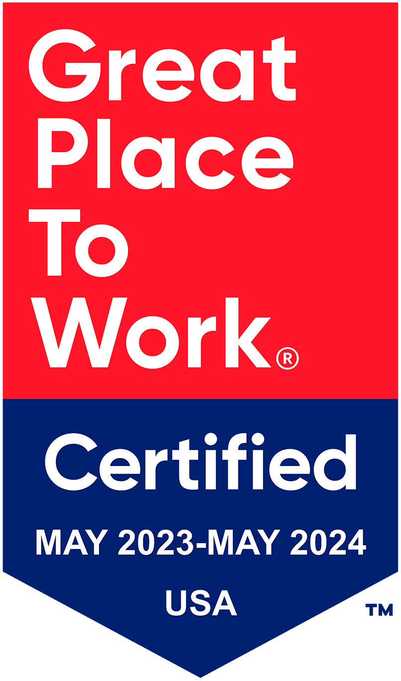 Great Place To Work Certified May 2023 - May 2024 Badge